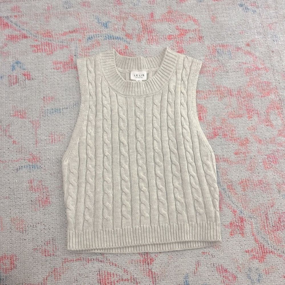 le lis grey sweater tank size xs